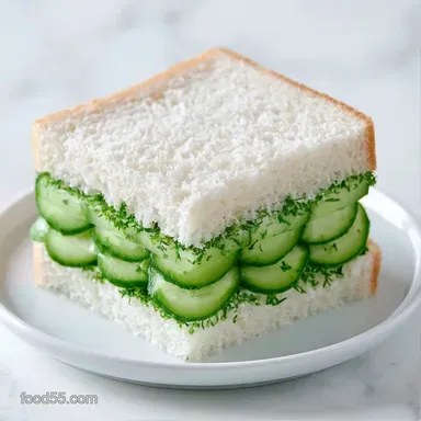 Simple Cold Cucumber Sandwiches in 10 Min Recipe Card