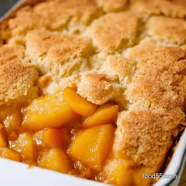 Bisquick Peach Cobbler Recipe Easiest Most Delicious Recipe Card