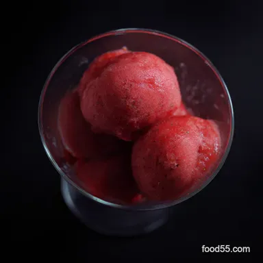 Strawberry Sorbet Recipe Simply Strawberries Simply Delicious Recipe Card