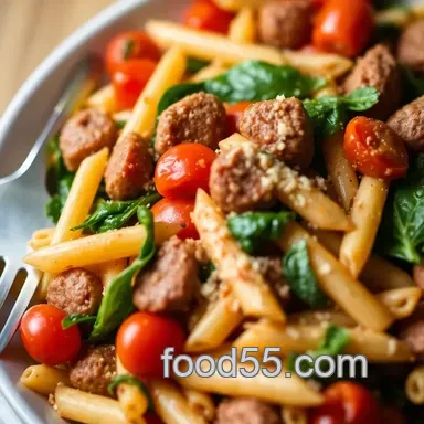 A Cozy Sizzling Sausage Penne: Your Go-To Weeknight Dinner Recipe Card