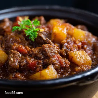 Skinny Crock Pot Carne Guisada Latin My GoTo Weeknight Stew Recipe Card