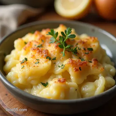 Skinny Scalloped Potato Gratin Light Creamy Comfort Recipe Card