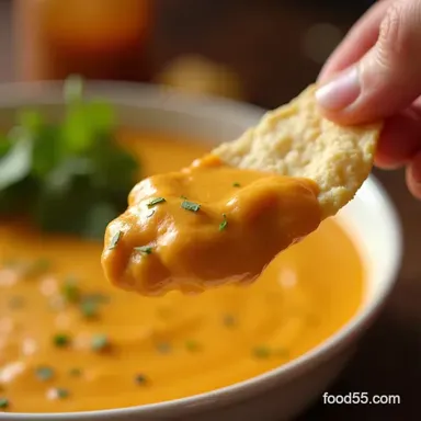 Seriously Creamy Skinny Queso Dip GuiltFree Recipe Card