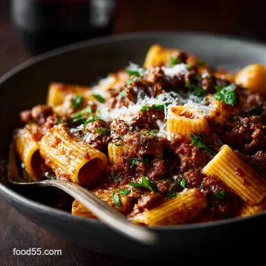 Beef Ragu Pasta The Proper SlowCooked Sunday Supper Recipe Recipe Card