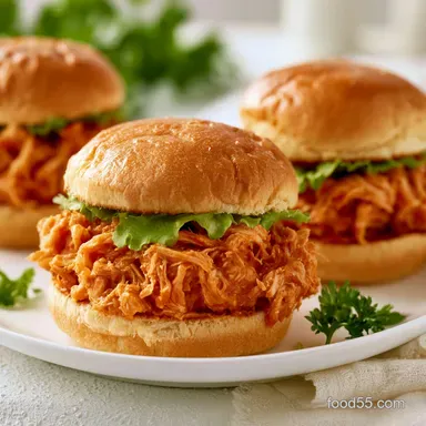 Slow Cooker Buffalo Chicken Sliders - 6 Recipe Card