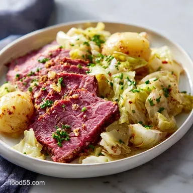 Corned Beef and Cabbage: Slow-Cooked for 8 Hours