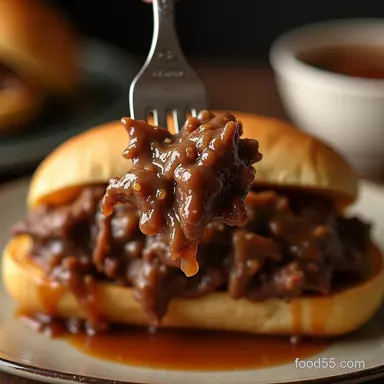 The Best Slow Cooker French Dip Sandwich Recipe Au Jus Magic Recipe Card
