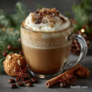 Slow Cooker Gingerbread Latte The Easiest Batch Christmas Drink Recipe Card