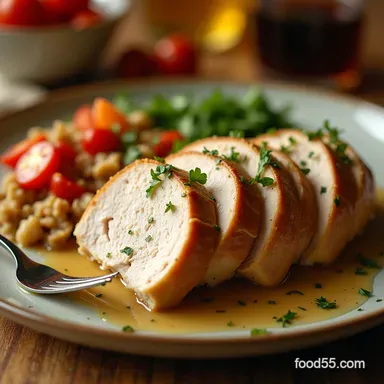 Moist Slow Cooker Turkey Breast with Savoury Herb Gravy Recipe Card