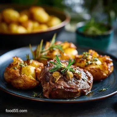 Beef steak side dishes: The Ultimate Crispy Smashed Potatoes