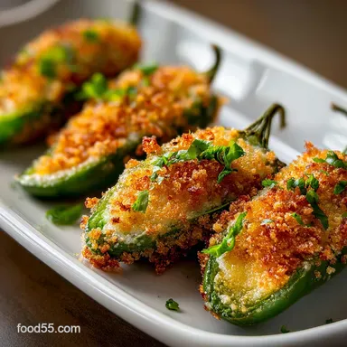 Jalapeno Poppers: Oven-Only Crispy Baked Recipe Card
