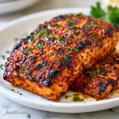 Smoked Paprika Grilled Salmon for 4