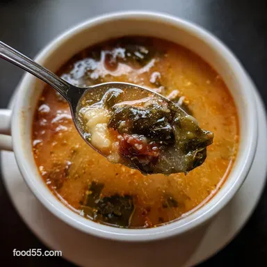 Chile Relleno Soup: Smoky Poblano Jack Cheese Recipe Card