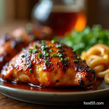 Smoky Grilled Bourbon Chicken My GoTo Sticky Bourbon Glaze Recipe Card