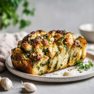 Sourdough Discard Recipe with Garlic and Herbs: Golden Baked Loaf Recipe Card