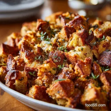 Thanksgiving Stuffing: The Ultimate Crispy Moist Sourdough Recipe Recipe Card