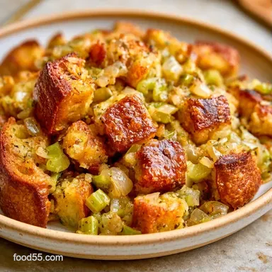 Sourdough Stuffing Bread for 12 People Recipe Card