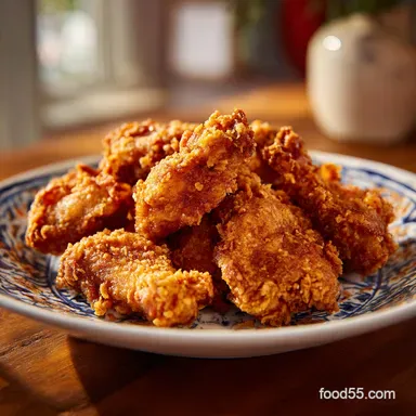 Buttermilk Fried Chicken Recipe for 5 Servings Recipe Card