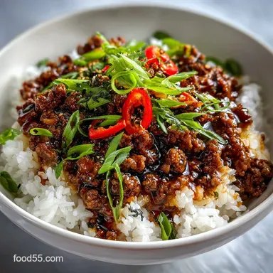 Soy Sauce Ground Beef and Rice in 20 Minutes