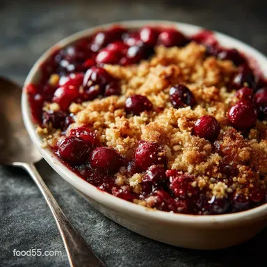 Thanksgiving Desserts: Effortless Cranberry Crumble (Make Ahead) Recipe Card