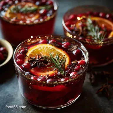 Non Alcoholic Christmas Punch: Sophisticated Make-Ahead Spiced Mocktail Recipe Card