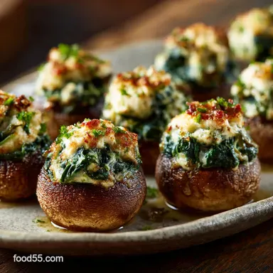 Spinach Cream CheeseStuffed Mushrooms: Ultra-Creamy Easy Appetizer