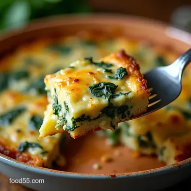The Aegean Sunrise Easy Spinach Feta and Artichoke Breakfast Bake Recipe Card
