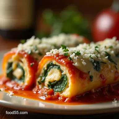 Better Than Nonnas Chicken Rollatini with Spinach alla Parmigiana Recipe Card