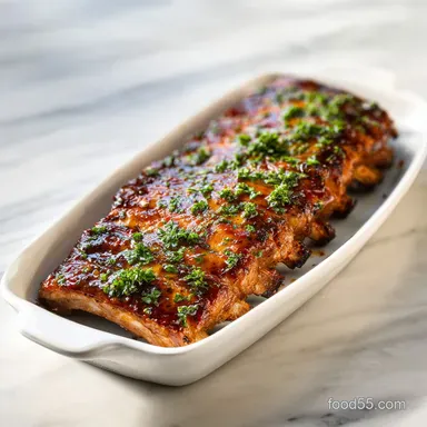 Marinated Ribs: Caramelized Oven Baked Ribs for 4 Servings