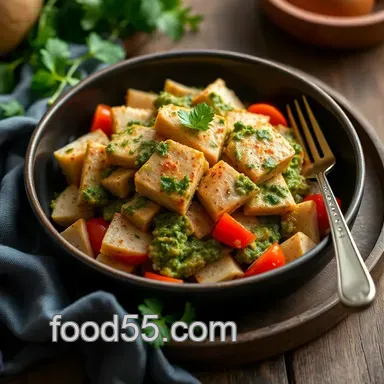 How to Make a Delicious Stove Top Tuna Pesto Quick Dish in 25 Minutes Recipe Card