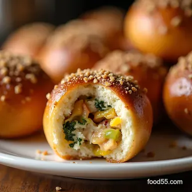 Stuffed Bagel Balls My GoTo Bagel Bombs Chewy Golden Filled Recipe Card