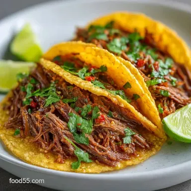 Summer Crockpot Shredded Beef Tacos: 12 Recipe Card