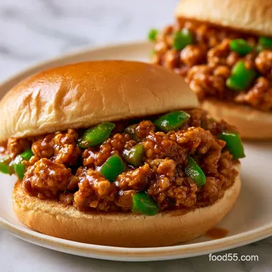 Summer Ground Chicken Sloppy Joes for 4 Recipe Card