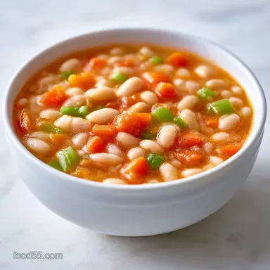 Summer White Bean Stew in 30 Minutes Recipe Card