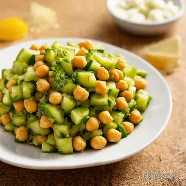 My Sunshine Healthy Chickpea Salad with Cucumbers Recipe Recipe Card