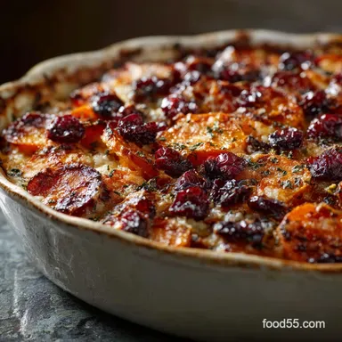 Sweet Potato Cranberry Gratin: The Elegant Maple-Kissed Holiday Side Dish Recipe Card