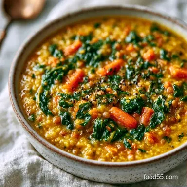 Swiss Chard Lentil Soup in 45 Minutes Recipe Card