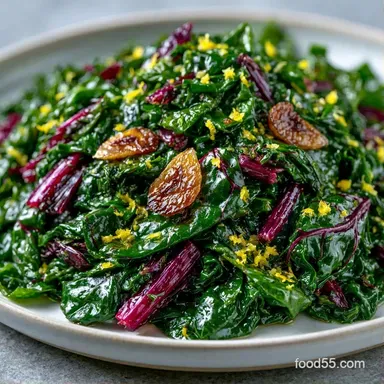 Swiss Chard with Lemon in 13 Minutes Recipe Card
