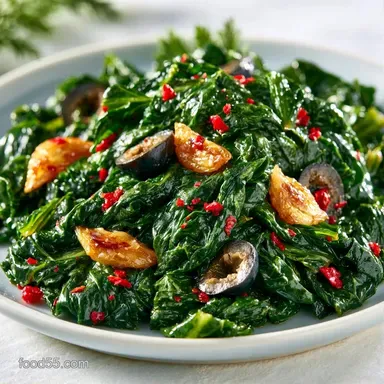 Swiss Chard with Olives in 15 Minutes Recipe Card