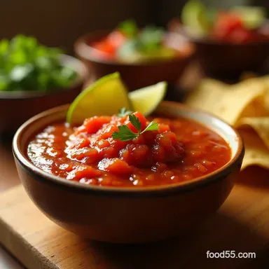 Best Restaurant Style Salsa Smoky Fresh Tomato Recipe Recipe Card