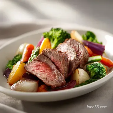 Slow Cooker Recipe with Beef and Veggies for 6 Recipe Card