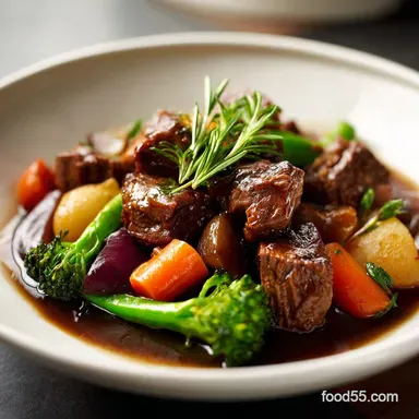 Slow Cooker Recipe with Beef and Veggies for 6