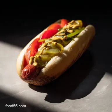 Chicago Hot Dog Recipe Dragged Through the Garden Recipe Card