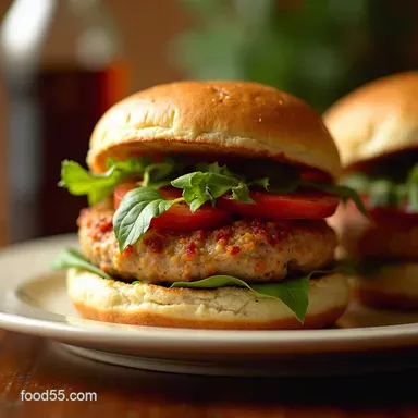 My Ultimate Naked Turkey Bruschetta Burger Juicy LowCarb Meal Recipe Card