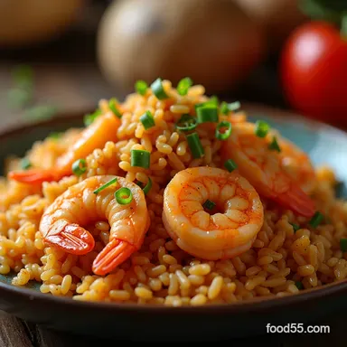The Proper Kick Fiery Wok Warrior Spicy Shrimp Fried Rice Recipe Card