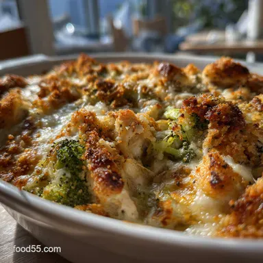 My Secret Chicken Divan Chicken and Broccoli Proper Supper with Cheesy B&eacute;chamel Recipe Card