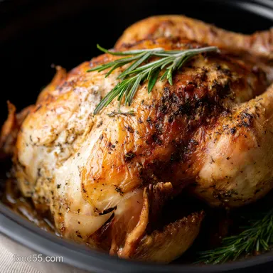 Juicy Crockpot Whole Chicken Easiest Roast Dinner Ever Recipe Card