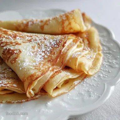 Thin Soft Crepes with Vanilla and Sugar in 20 Min Recipe Card
