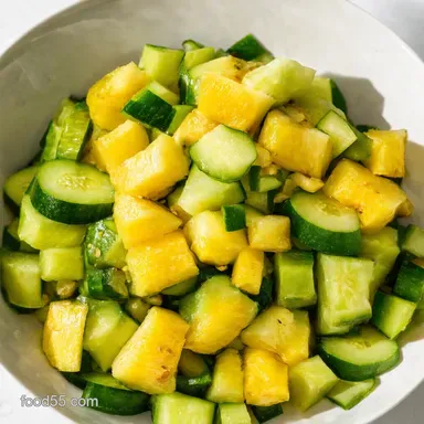 Pineapple Cucumber Salad Recipe Tropical Crunchy Easy Side