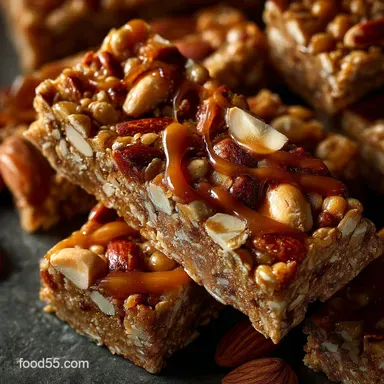 Easy Chewy NoBake Granola Bars with Peanut Butter Honey